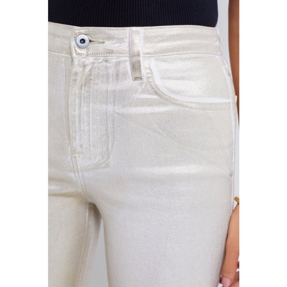 Tuckernuck SIMKHAI Gold Foil Rae High Rise Ankle Skinny Pants NWT Size 28 - Picture 7 of 12